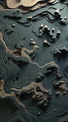Green textured texture 3d rendered background,Green Waves: A Surreal Digital Artwork
