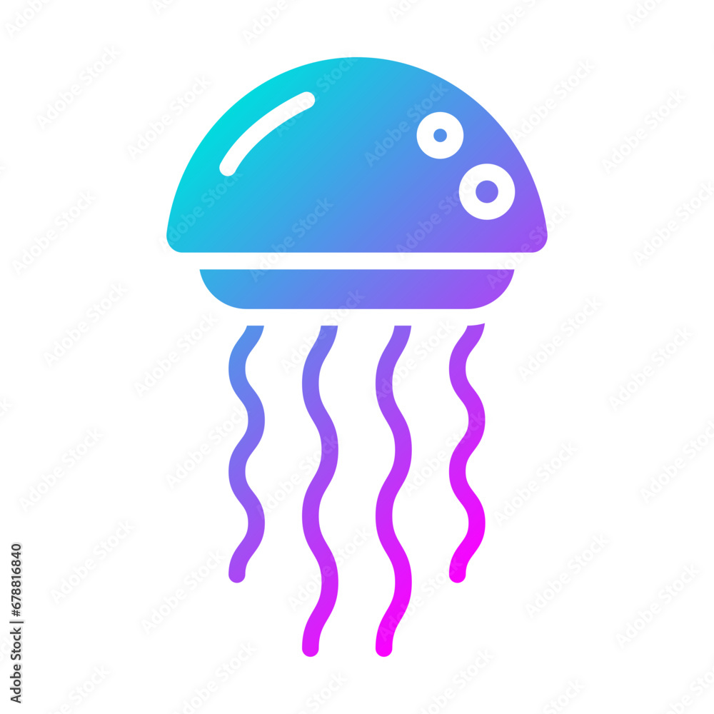 Wall mural Jellyfish Icon