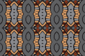 Ikat Pattern Drawing or Modern Native Thai Ikat Pattern. Geometric Ethnic Background for Pattern Seamless Design or Wallpaper.