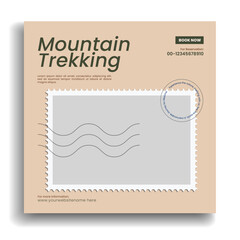 Mountain trekking post