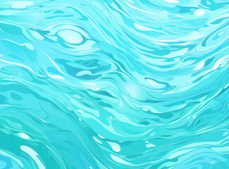 Sea blue ripples background illustration, ocean background with colorful ripples.

