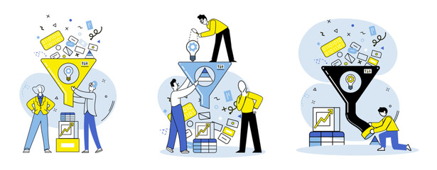 Machine learning vector illustration. The idea cybernetic development incorporates machine learning to enhance human computer interactions Virtual reality technologies, powered by machine learning