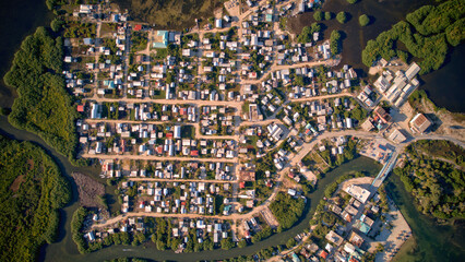 San Pedro Belize San Mateo Area of the Island in 1 drone photo