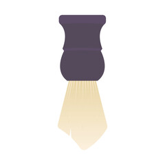 Shaving Brush Flat Illustration. Clean Icon Design Element on Isolated White Background