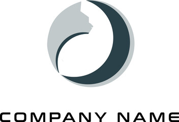 Basic RGB company logo with a vector cat shape