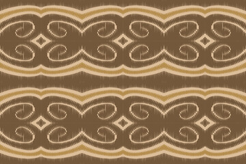 Ikat Fabric or Modern Native Thai Ikat Pattern. Geometric Ethnic Background for Pattern Seamless Design or Wallpaper.