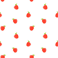 Apple vector seamless pattern, background, wallpaper, print, textile, fabric, wrapping paper, packaging design