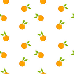 Orange vector seamless pattern, background, wallpaper, print, textile, fabric, wrapping paper, packaging design