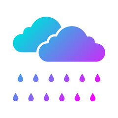 Fototapeta premium Rainy Clouds Icon