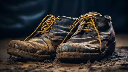 Miles Traveled: Weathered Boots on the Ground