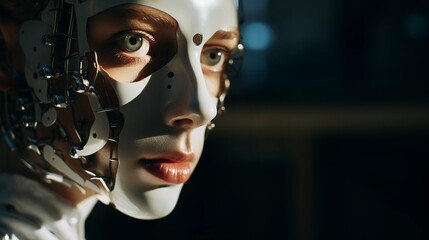 Fusion of Woman and Machine: Human Features on a Robot