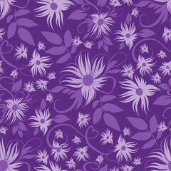 Fototapeta na wymiar Abstract indigo floral pattern 