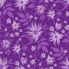 Abstract indigo floral pattern
