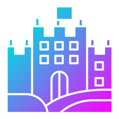 Naklejka premium Castle Landscape Icon