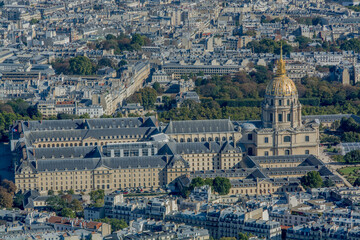 aerial view of Les Invalides, Paris