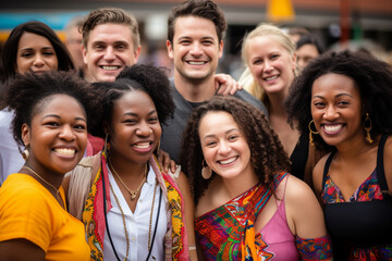 Community Unity: A Diverse Group of People Coming Together in a Community Event