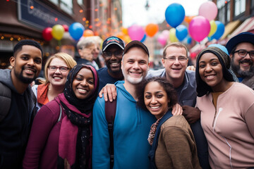 Community Unity: A Diverse Group of People Coming Together in a Community Event