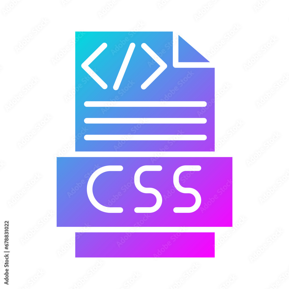 Wall mural CSS Code Icon