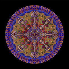 Mandala. Ethnic round ornament. Vector illustration.