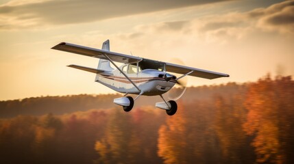 Skyward Bound - Cessna Aircraft at Sunset