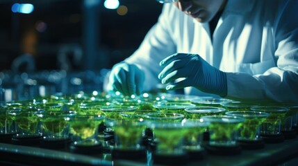 scientist working with test tubes in laboratory