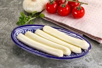 Mozzarella cheese stick heap snack