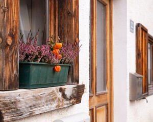 Autumn decoration of a peasant house in Austria