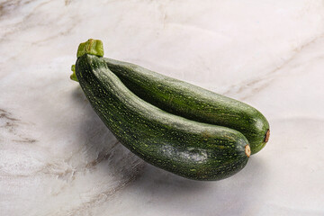 Raw young small green zucchini