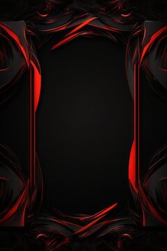 graphic vertical frame, red, lines, black background, cornice rossa lineare e moderna decorata verticale rettangolare dorso carta cartolina copertina libro