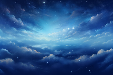 cloudy night sky illustration