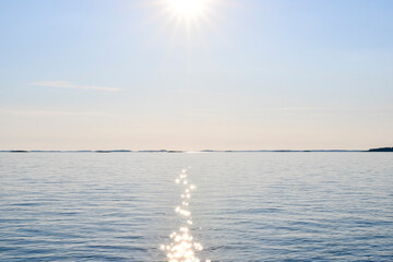 Beautiful seascape in the archipelago in Finland