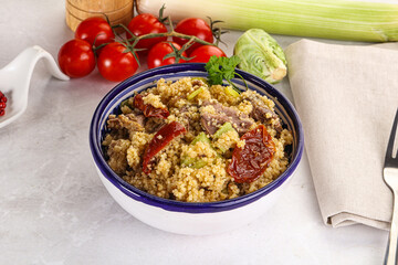 Bulgur with lamb and vegetables