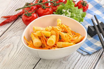 Korean food - pickled bamboo stalks