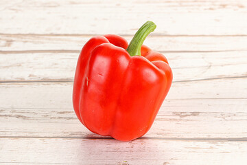 Ripe red Bulgarian bell pepper