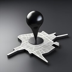 3d gps pin on the map