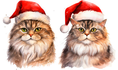 cat santa claus