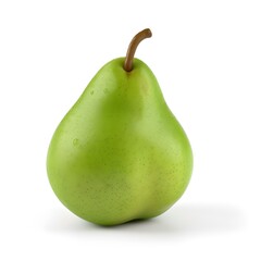Green pear isolated on white background