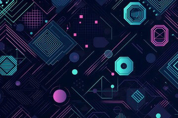 Business technology background, futuristic banner, abstract pattern