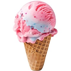 waffle cone with ice cream