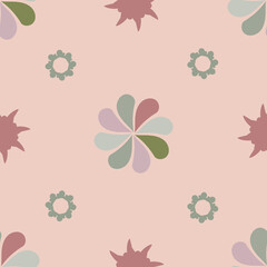 A floral seamless pattern, a pastel vintage style background