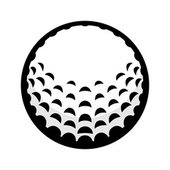 Golf ball illustration. Sport club item or symbol.
