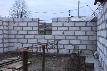 old wall with fence