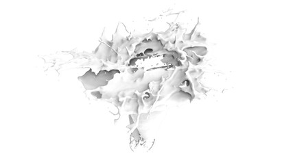 white milk splash 3d render illustration liquid wave for dairy