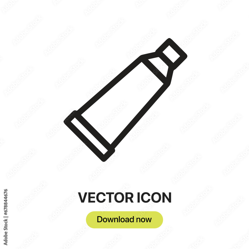 Leinwandbilder Cream Tube icon vector. Linear-style sign for mobile concept and web design. Cream Tube symbol illustration. Pixel vector graphics - Vector.