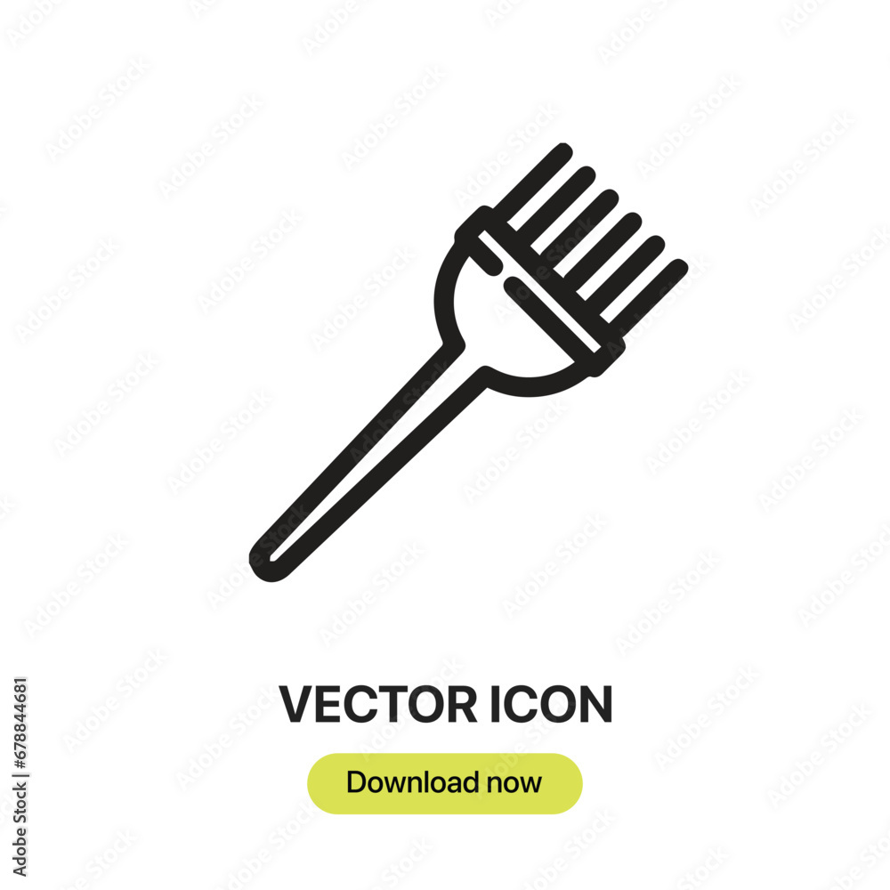 Poster tint brush icon vector. linear-style sign for mobile concept and web design. tint brush symbol illus