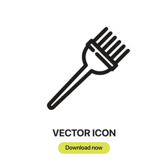 Tint Brush icon vector. Linear-style sign for mobile concept and web design. Tint Brush symbol illustration. Pixel vector graphics - Vector.
