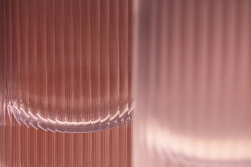 Glass structures. Close up. Text space. Retro, vintage style. Indoor shot