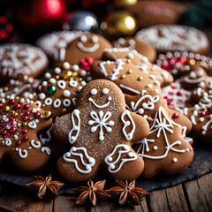 Christmas Cookie and Gingerbread Background