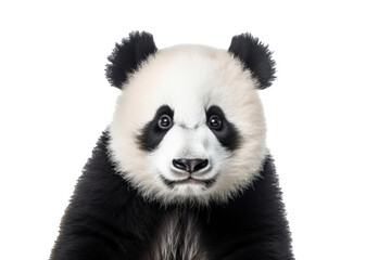 A cute panda isolated on a transparent background.