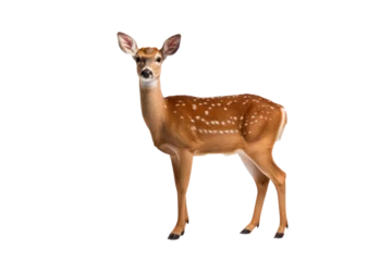 Foto auf Alu-Dibond A deer isolated on transparent background. © tong2530